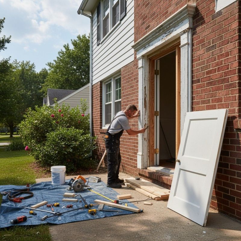 Brick Front Entrance Repair