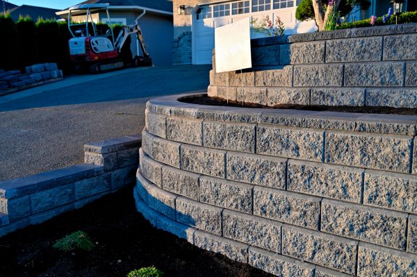 Stone Retaining Wall Repair in Granger