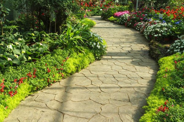 Stone Pathway Repair in Granger