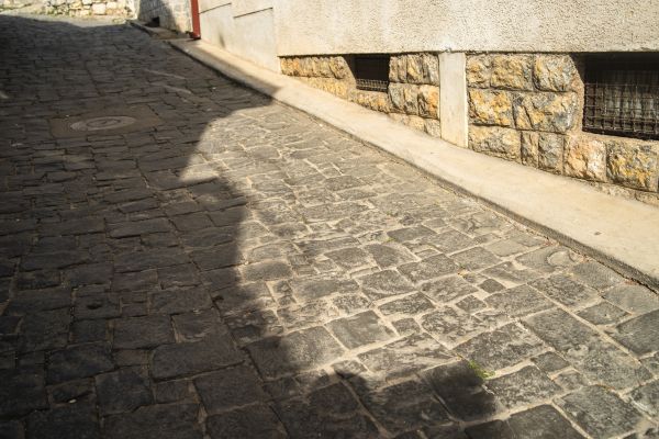 Stone Sidewalk Repair in Granger