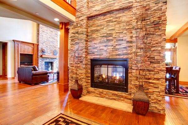 Stone Hearth Installation in Granger