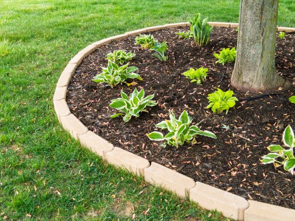 Stone Border Installation in Granger